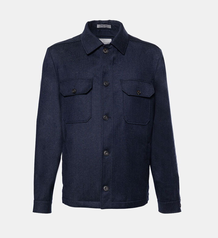 Wool Button Closure Shirt