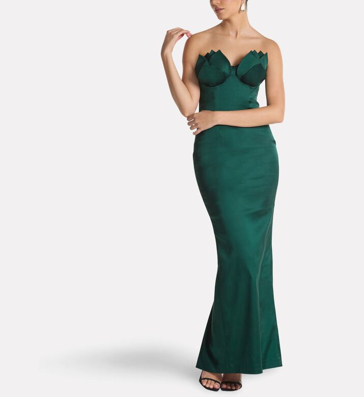 Savanna Lotus Silhouette Corset Dress, Model View