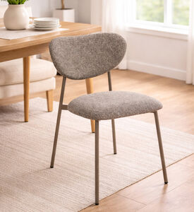 Home Deco and More Leo Padded Dining Chair, Brown, Packshot View