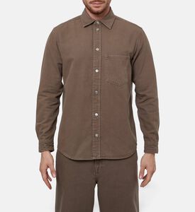 Samsoe Button Closure Patch Pocket Shirt, Model View