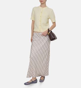 تنورة سانييتا طويلة ضيقة بنقشة مربعات