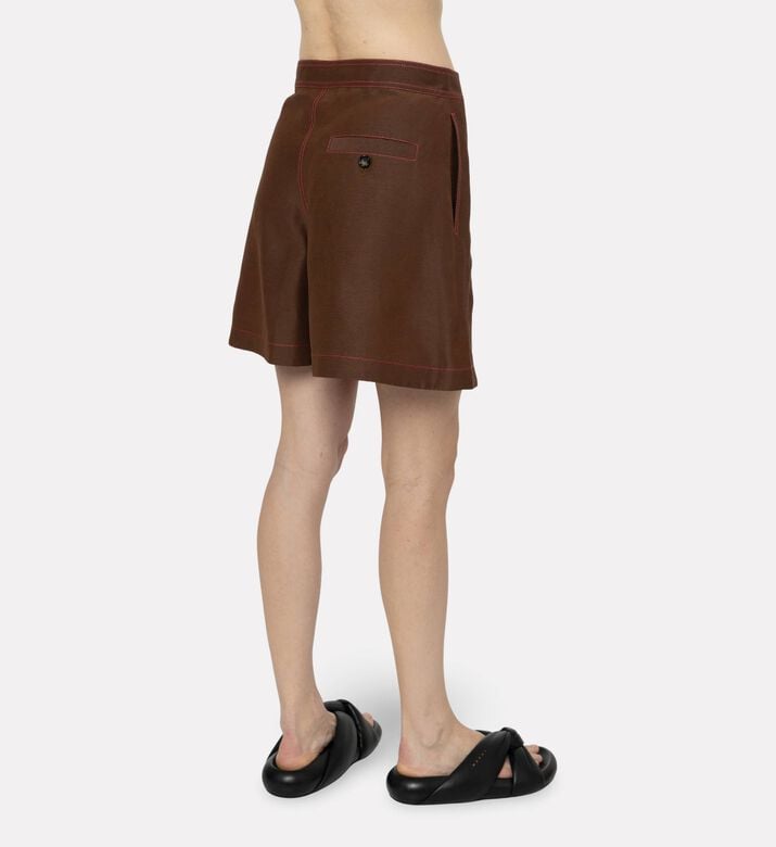 Marni Button Closure Wide-leg Shorts, Model View