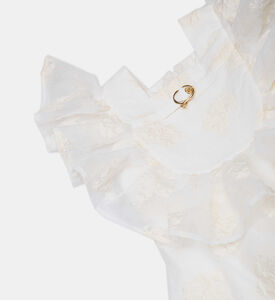 فستان بياقة منفوشة