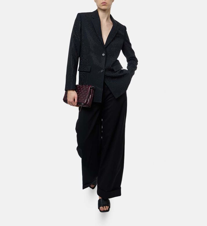 The Kooples All-over Rhinestone Structured Blazer, Model View