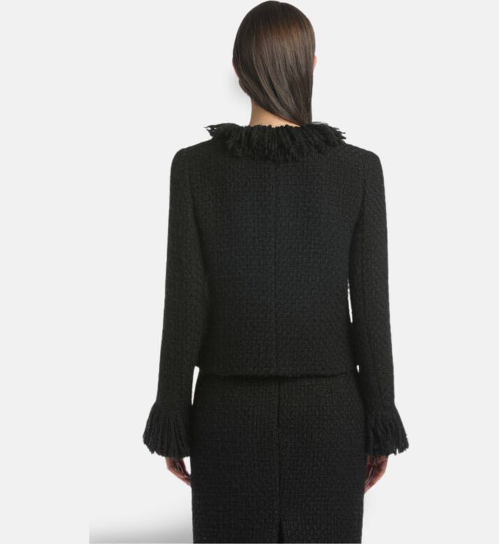 Luisa Spagnoli Seguito Straight-cut Boucle Jacket, Model View