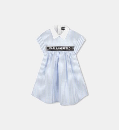 Striped Short-sleeve Dress