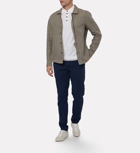 Hackett London Linen Classic Button Closure Shirt, Model View