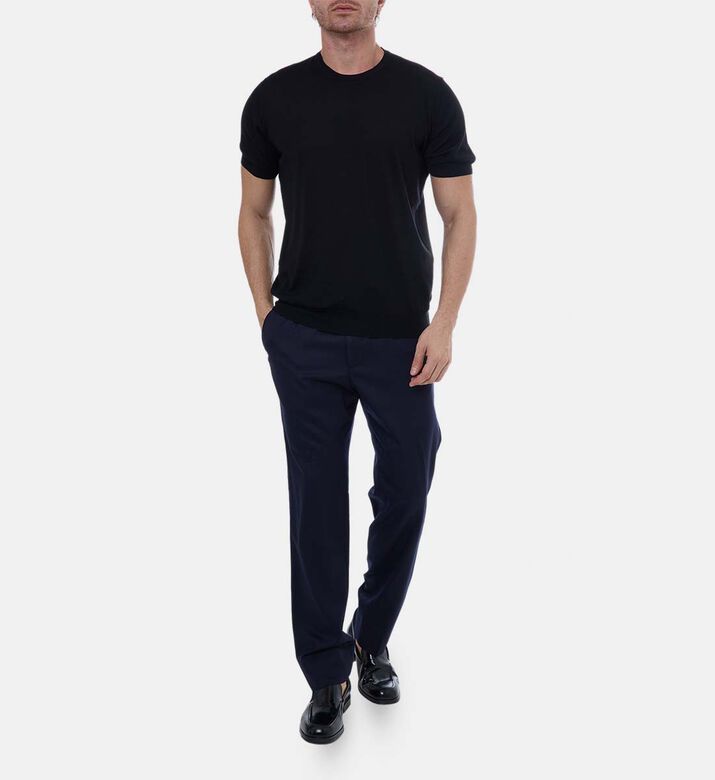 Virgin Wool Drawstring Waist Pants