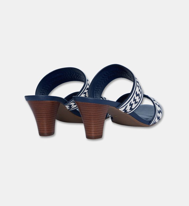 Arezzo Woven Slip-on Mule Sandals, Navy, Eu-40, Packshot View