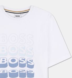 Boss Multi-logo-printed Jersey T-shirt, White, 10y, Packshot View