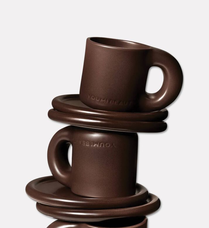 Youmi Beauty Ceramic Drinking Cup, Brown, Packshot View