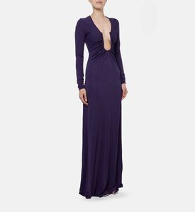 Christopher Esber Drape Long-sleeve Maxi Dress, Model View