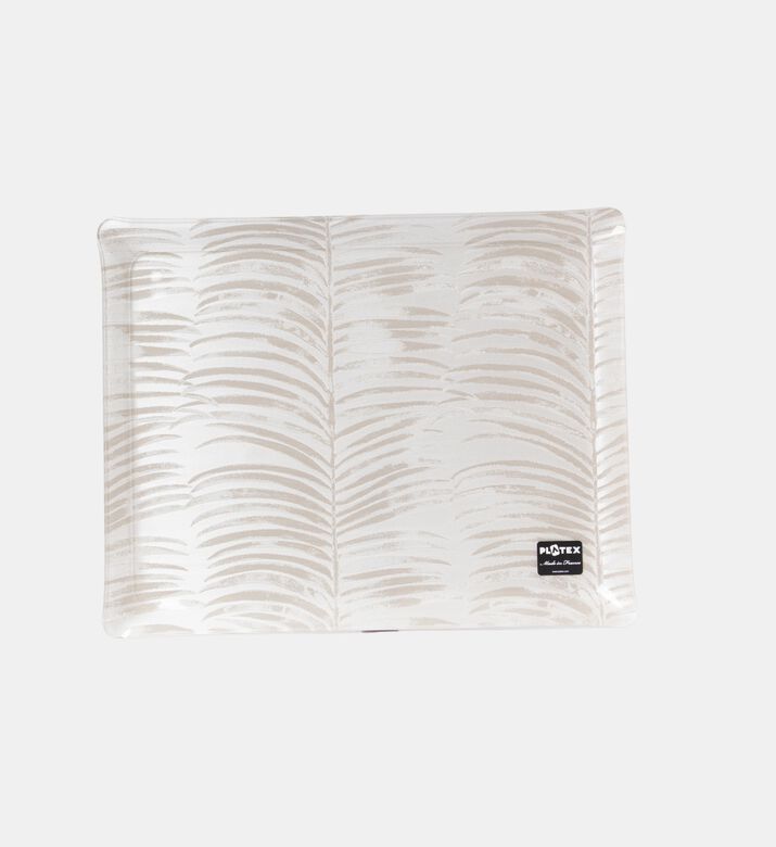 Platex Tropical Design Square Acrylic Tray, Brown, 46x36-cm, Packshot View