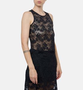 The Kooples Sheer Floral Lace Sleeveless Top, Model View