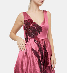 Sleeveless Asymmetrical Tiered Gown