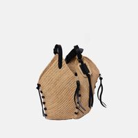 Tampa Raffia Leather Shoulder Bag