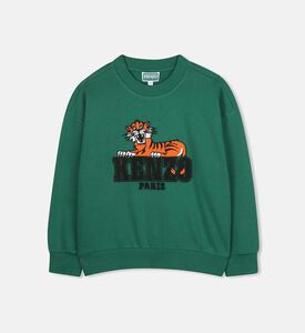 Cotton Logo-embroidery Long-sleeve Sweatshirt