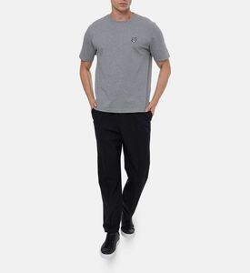 Maison Kitsune Casual Fox-embroidery T-shirt, Grey, Xl, Model View