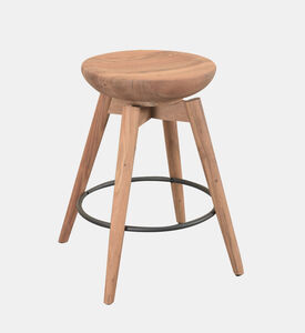 Home Deco and More Acacia Spoon Counter Bar Stool, Packshot View