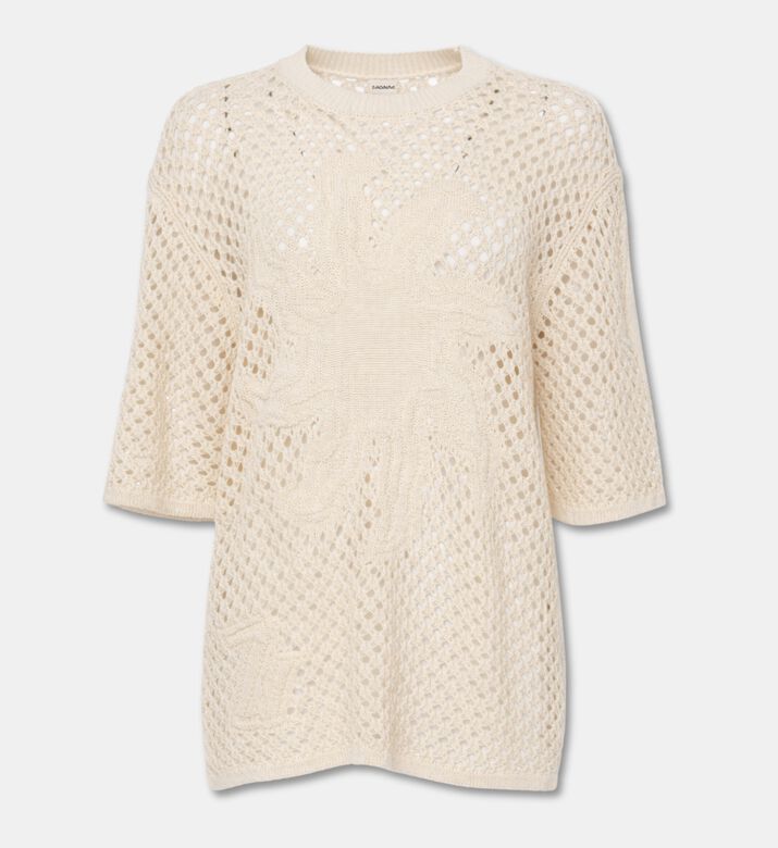 Zadig et Voltaire Open-knit Short-sleeve Sweater, Packshot View