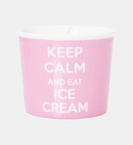 Easy Life Porcelain Graphic Design Ice Cream Bowl, Pink, Packshot View