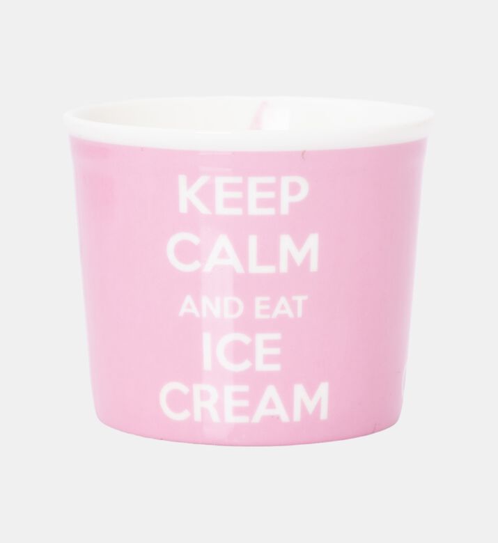 Easy Life Porcelain Graphic Design Ice Cream Bowl, Pink, Packshot View