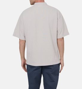 Bold Fox Head Patch Oversized Polo Shirt