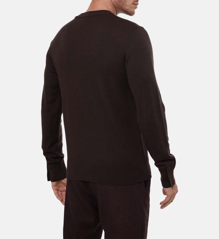 The Kooples Embroidered Logo-detail Tailored Sweater, Model View