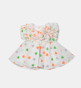 فستان واسع بطبعة قلوب