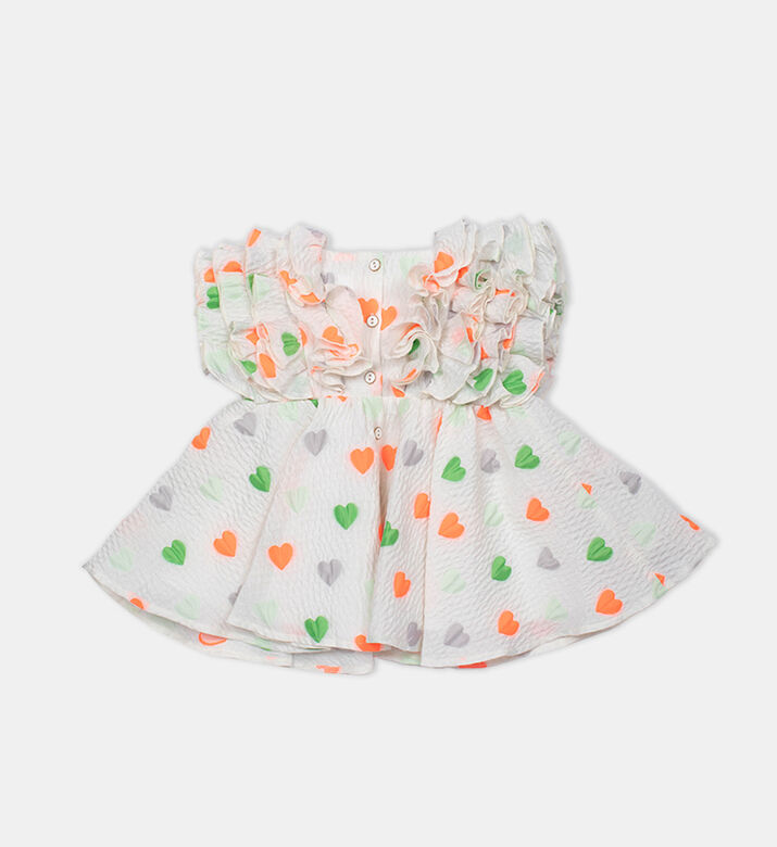 فستان واسع بطبعة قلوب