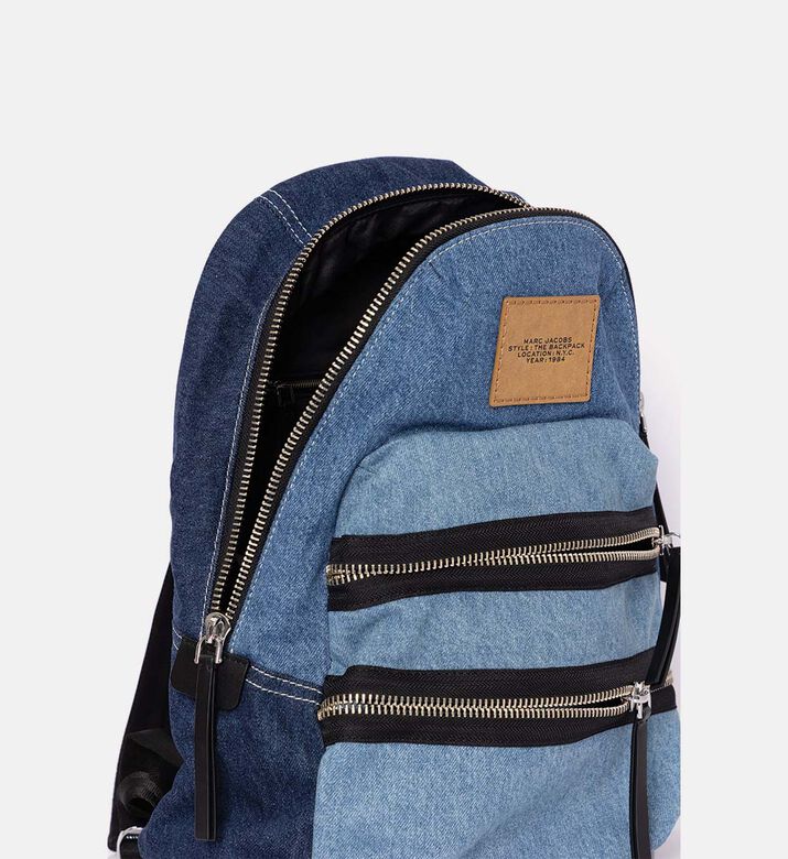 The Biker Colorblock Denim Large Backpack