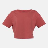 Cropped Side Slit T-shirt
