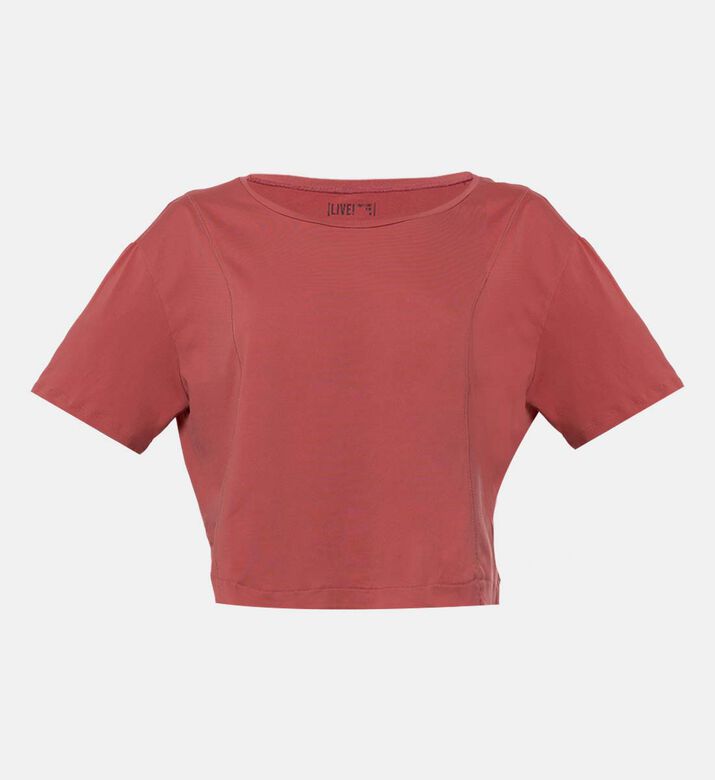 Cropped Side Slit T-shirt