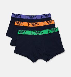 Emporio Armani Logo-waistband Three-pack Boxer Briefs, Multicolor, S, Packshot View