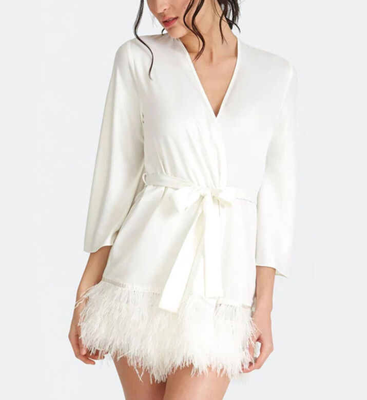 Heavenly Satin Chemise With Robe