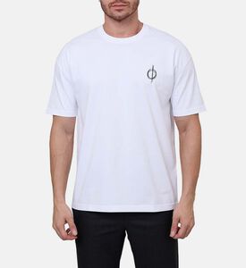 تيشيرت قطن عضوي بطبعة شعار