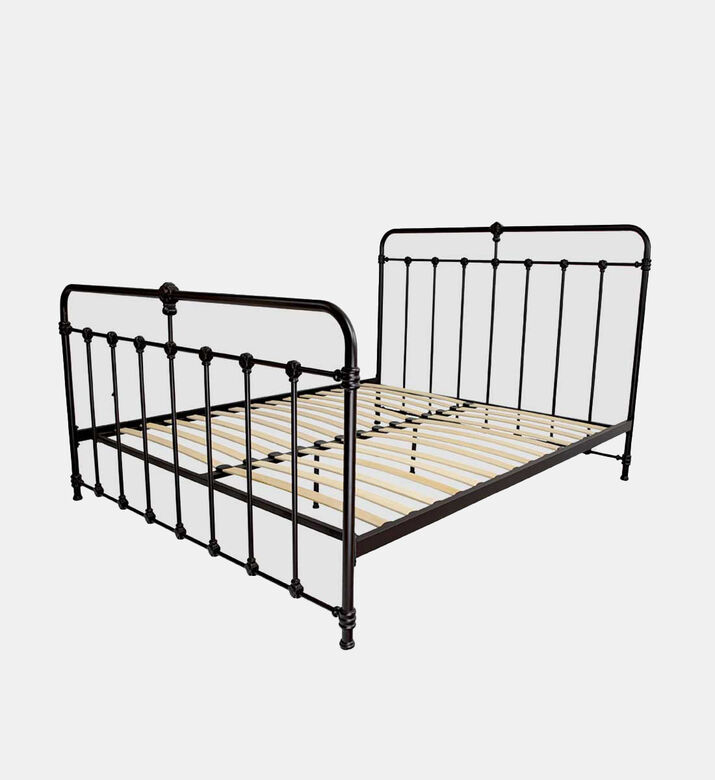 Home Deco and More Stella Iron Frame Bed, Black, 120x200-cm, Packshot View