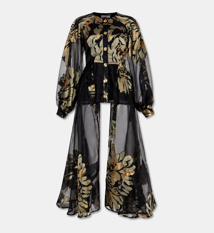 Poca and Poca Sheer Floral Embroidered Blouse, Packshot View