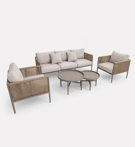Home Deco and More Woven Wicker Aluminum Outdoor Lounge Set, Packshot View