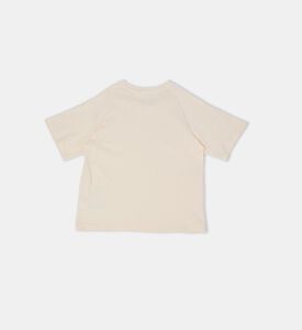 تيشيرت قطن بقصة مربعة ولوغو