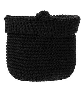 مجموعة من 3 قطع تخزين من النسيج باللون الأسود