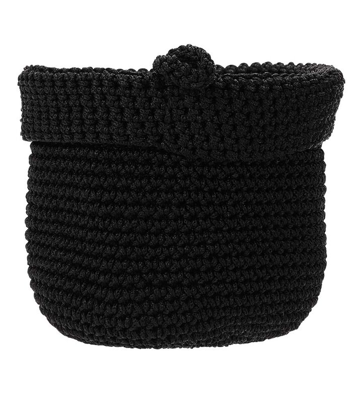 مجموعة من 3 قطع تخزين من النسيج باللون الأسود