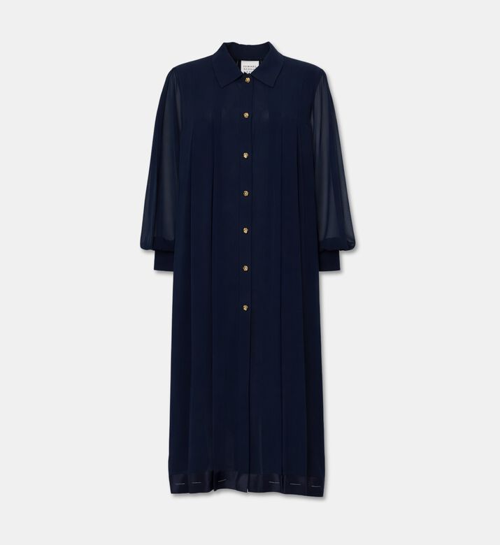 Edward Achour Paris Flowing Maxi Pleated Dress, Packshot View