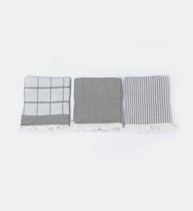 Home Deco and More Fringe-detail Kitchen Towel Set, Green, Packshot View
