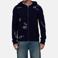 Clash Multi Engraved Zip-up Cardigan