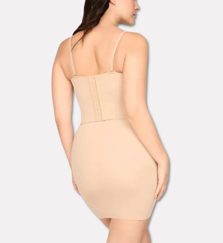 Spanx Slip Skirt, Dark-nude, L, Model View