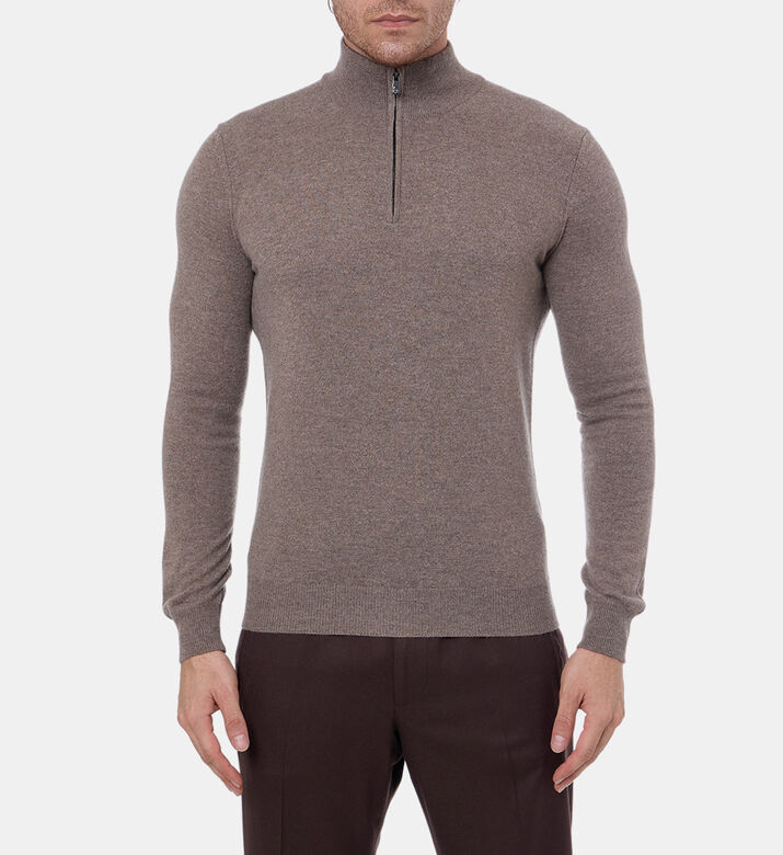 Corneliani Shirt Knit, Beige, 50, Model View