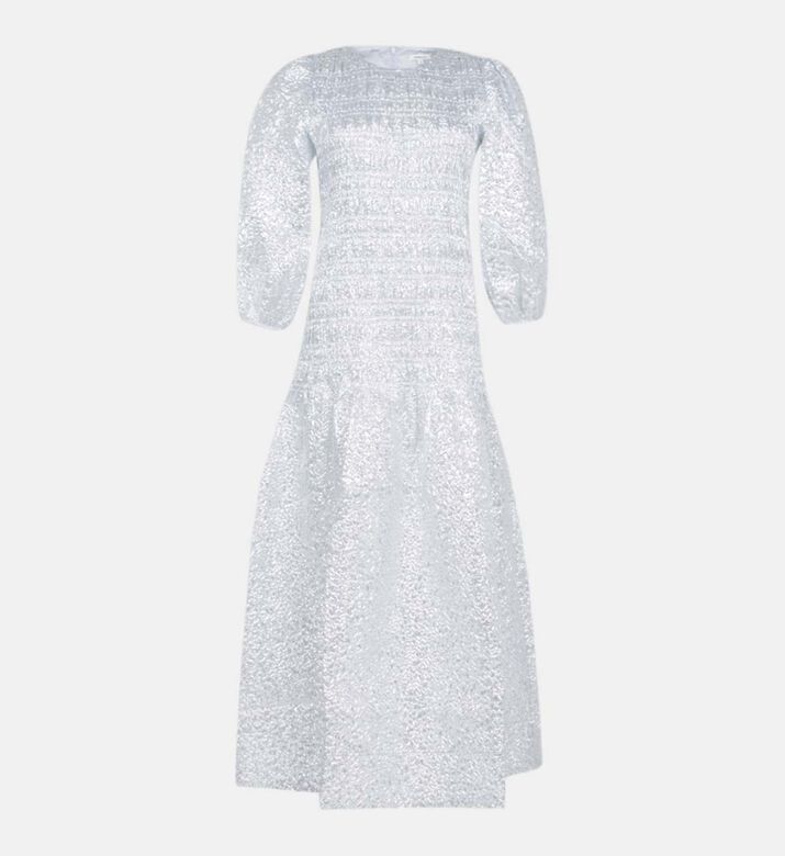 Peau D Ane Smocked Midi Dress