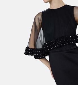 Beaded Sleeveless Flared Dress Beaded Sleeveless Flared Dress