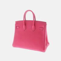 Hermes Togo Leather Palladium-finish Birkin Bag Preowned